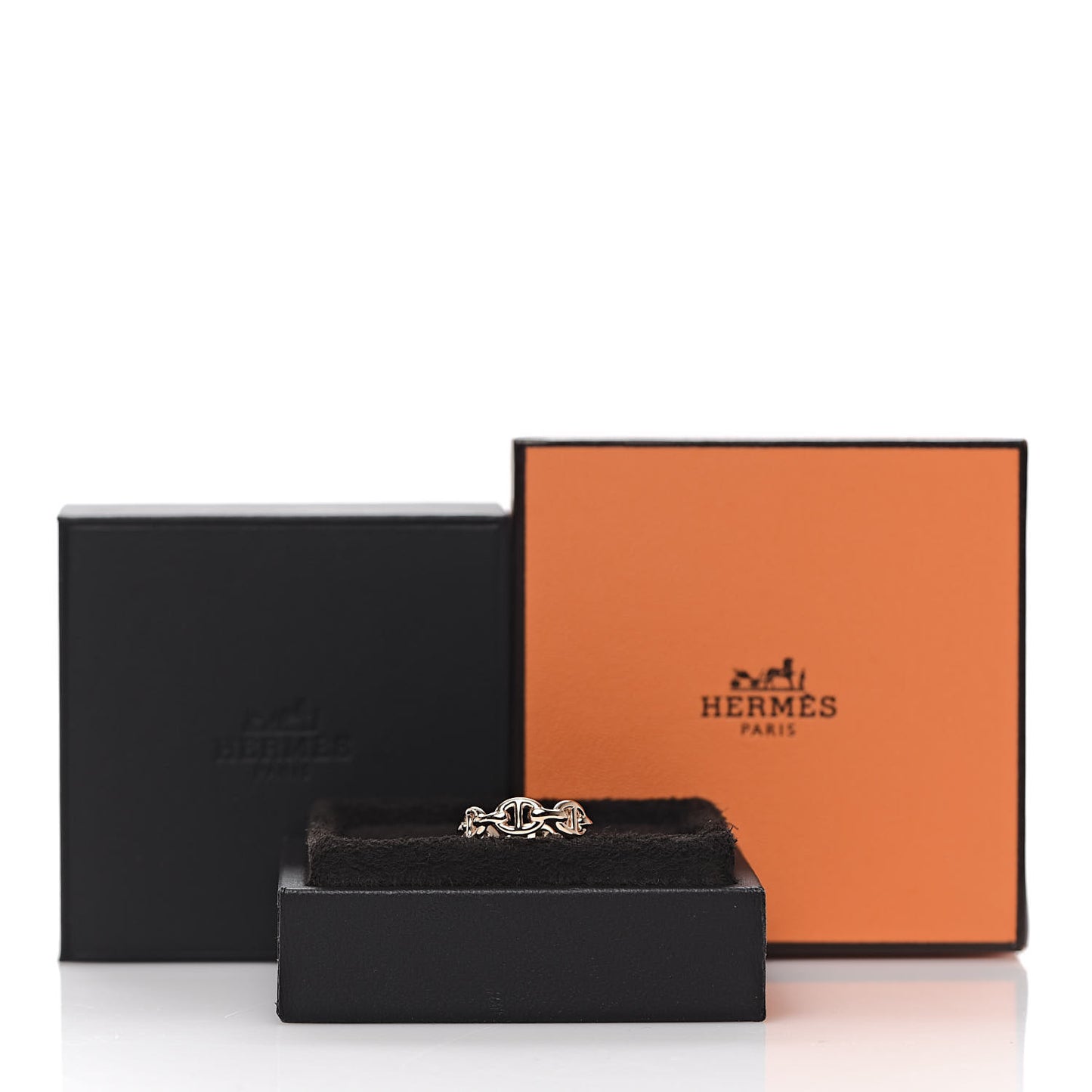 18K Rose Gold PM Chaine D'Ancre Enchainee Ring 47 4