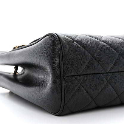 Chanel Caviar Quilted In Out Flap Shopping Tote Black 9 of 12