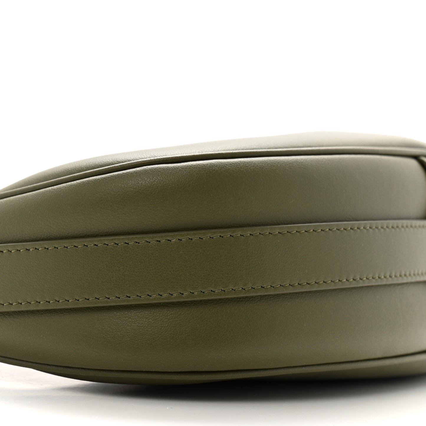 Smooth Calfskin Medium Strap Ava Shoulder Bag Dark Olive