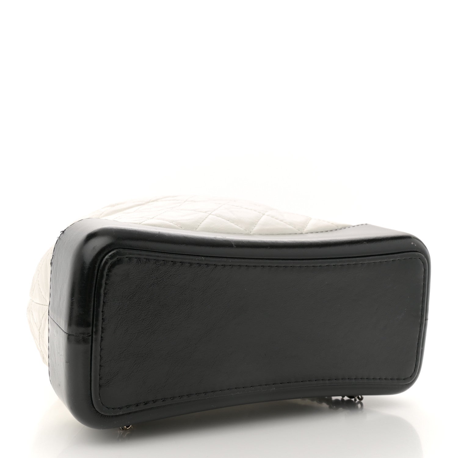 Chanel Aged Calfskin Quilted Gabrielle Backpack Black White 4 of 15