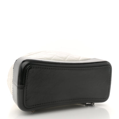 Chanel Aged Calfskin Quilted Gabrielle Backpack Black White 4 of 15