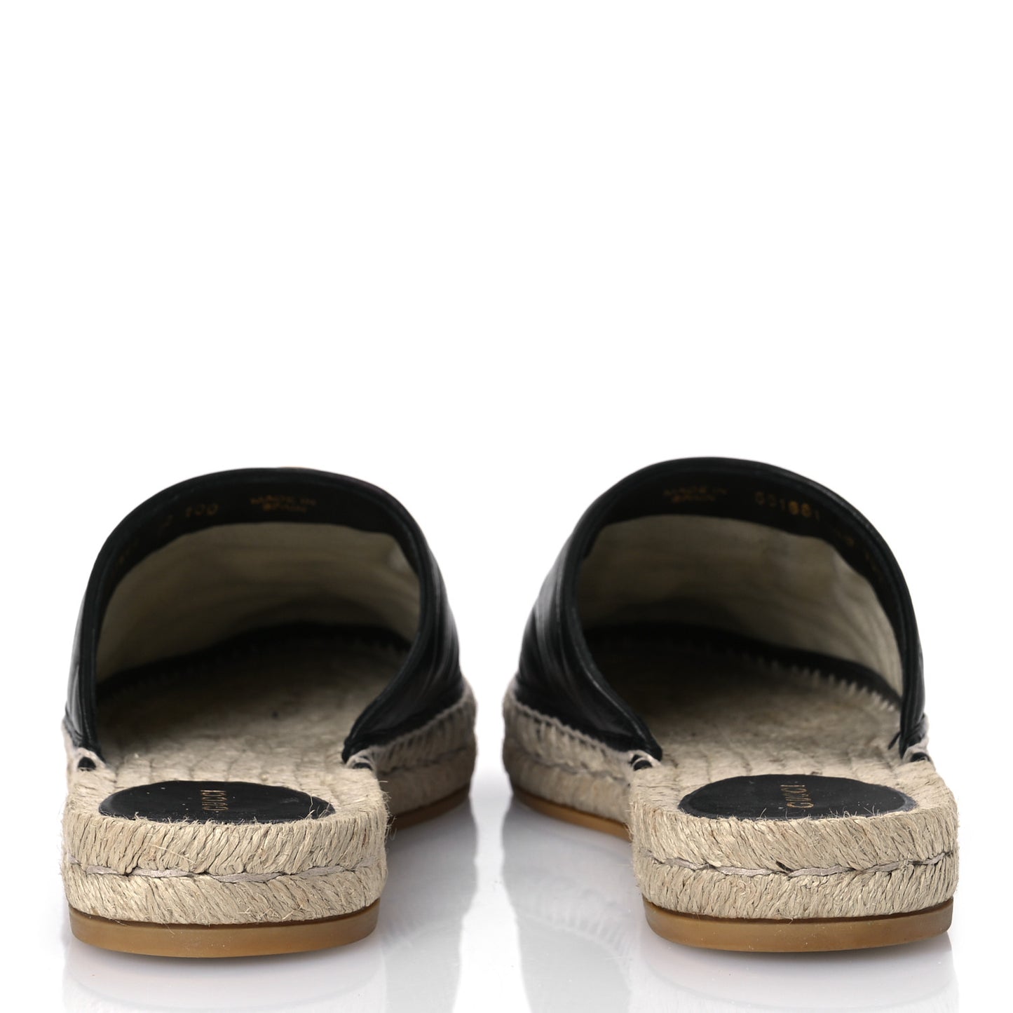 Nappa Matelasse GG Marmont Espadrille Slippers 39 Black