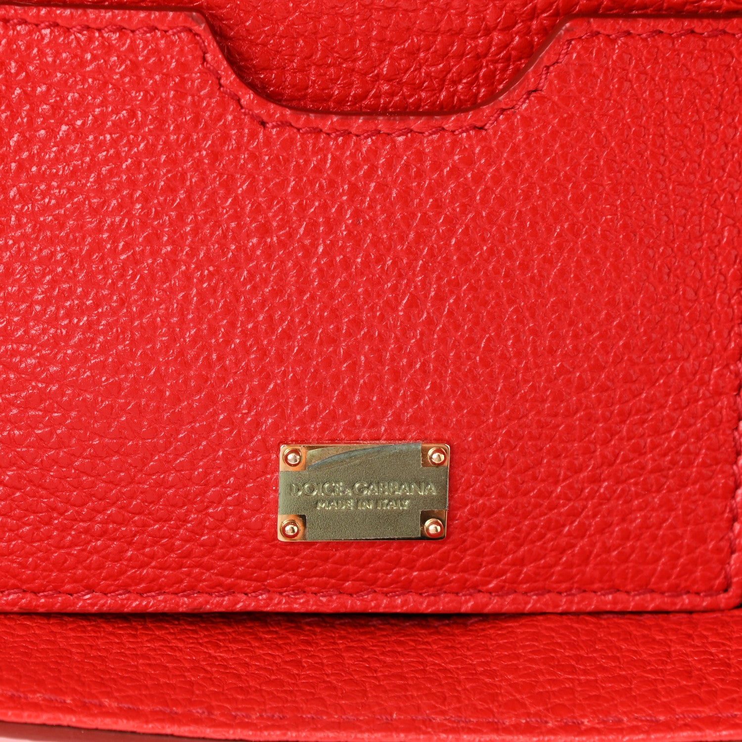 Dolce & Gabbana Calfskin Embellished Medium Miss Sicily Satchel Red 6 of 9