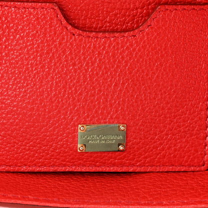 Dolce & Gabbana Calfskin Embellished Medium Miss Sicily Satchel Red 6 of 9