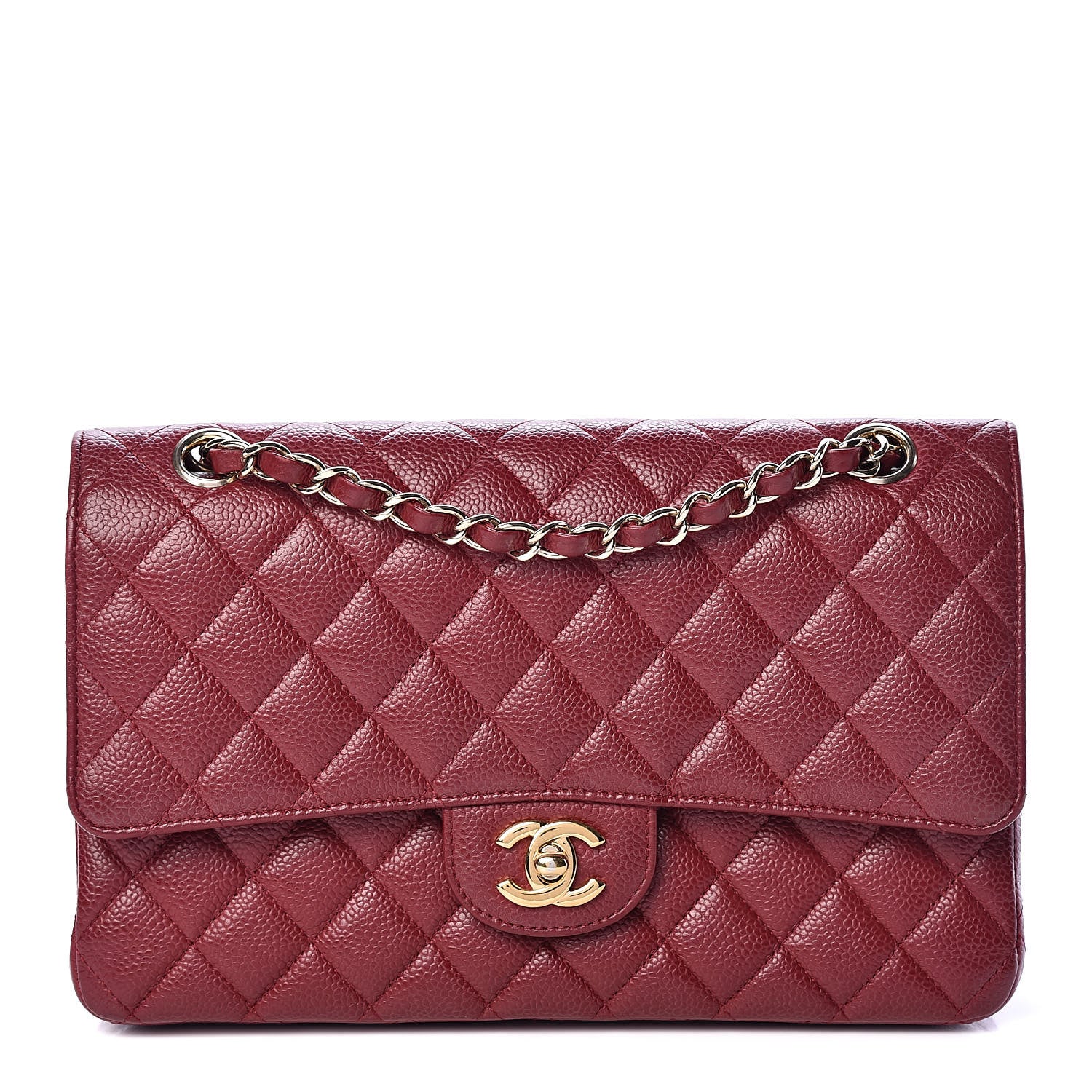 Chanel Caviar Quilted Medium Double Flap Red 1 of 16