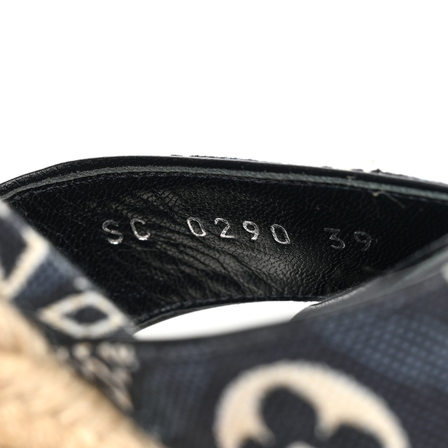 Jacquard Calfskin Since 1854 Boundary Wedge Sandals 39 Blue