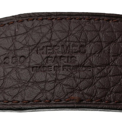 Hermes Box Togo Reversible 32mm H Belt Black Chocolate 9 of 12
