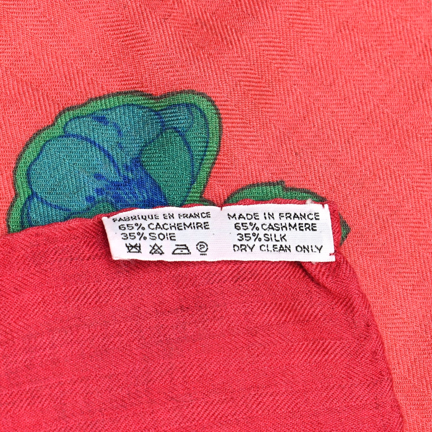 Hermes Cashmere Silk Anemones Shawl 140 4 of 4