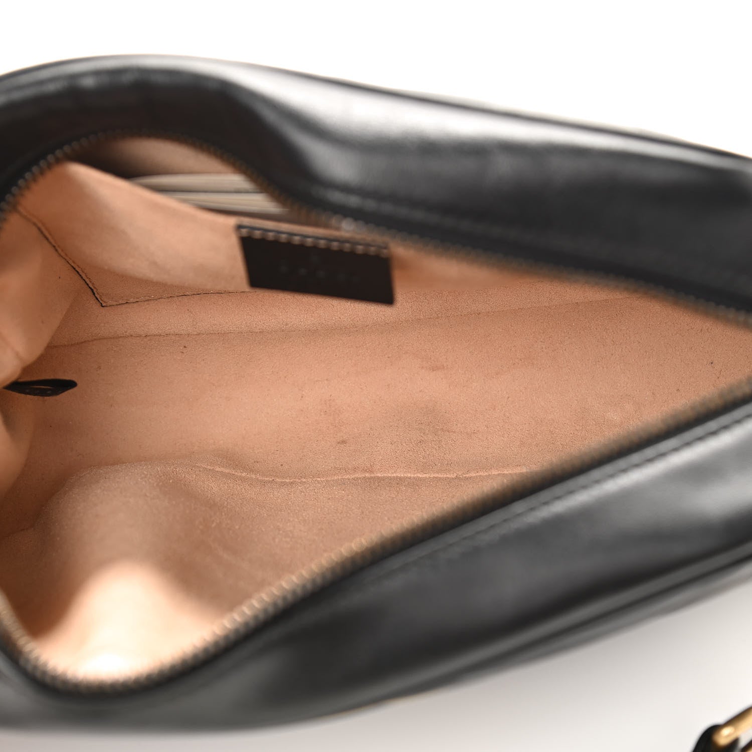 Gucci Calfskin Matelasse Small GG Marmont Chain Shoulder Bag Black 5 of 11