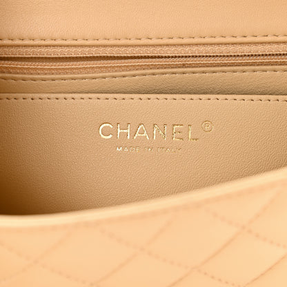 Chanel Lambskin Quilted Mini Rectangular Flap Beige 6 of 10
