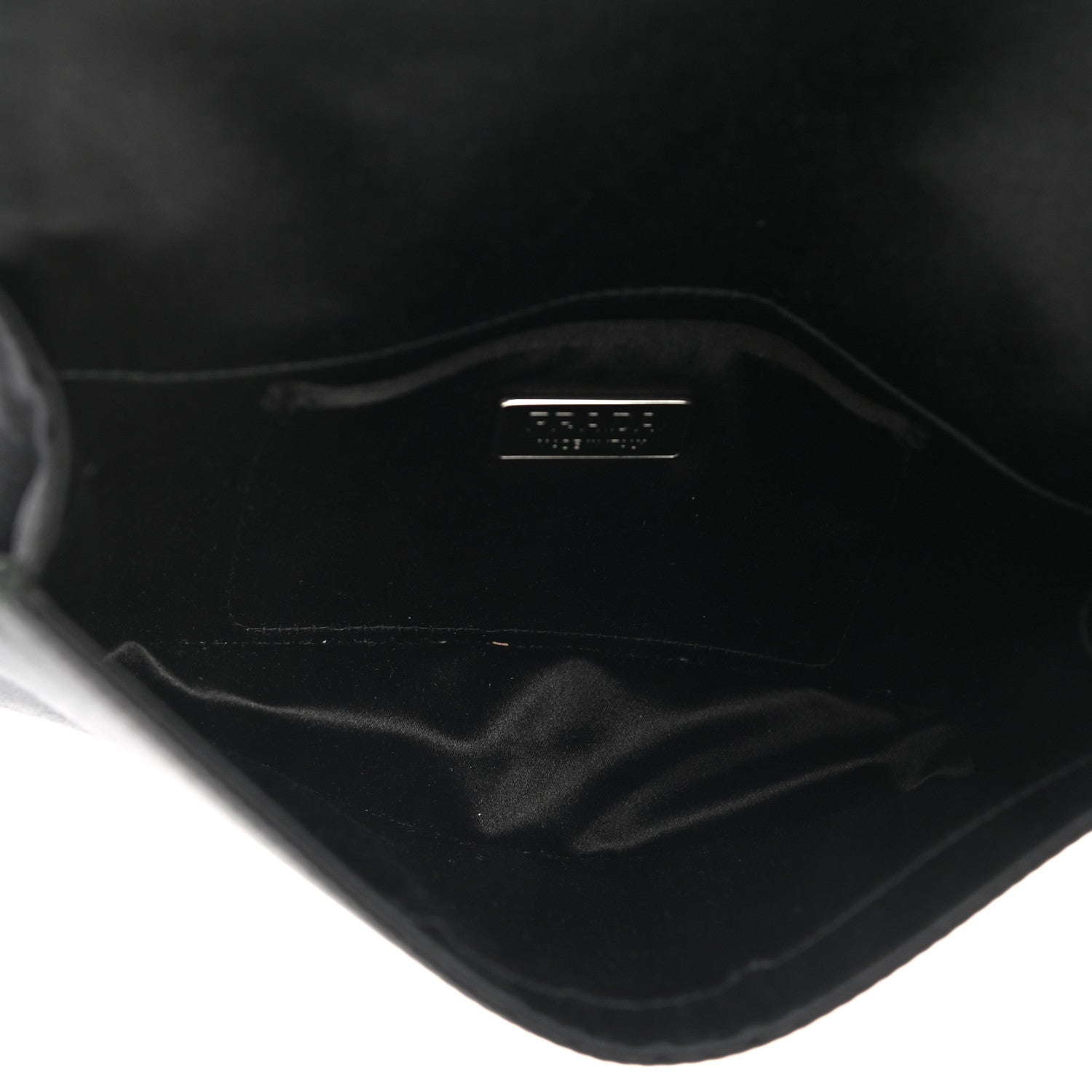 Prada Satin Crystal Clutch Black 5 of 8