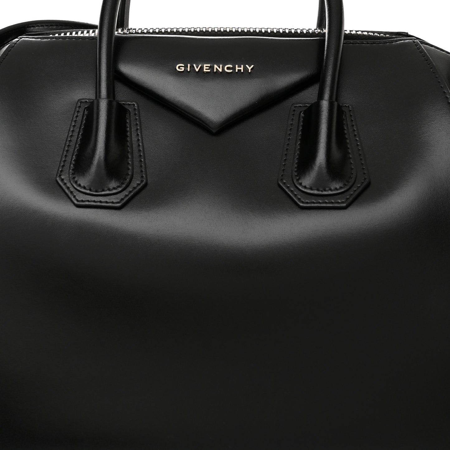 Shiny Lord Calfskin Medium Antigona Black