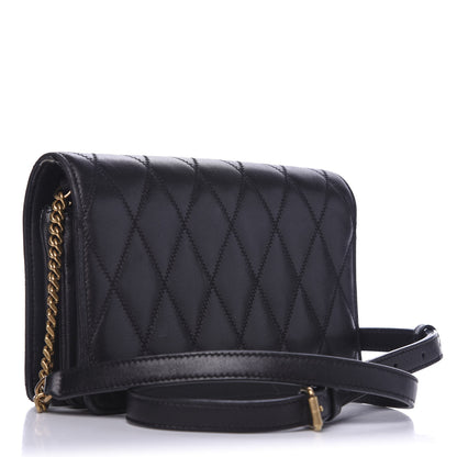 Saint Laurent Lambskin Diamond Quilted Monogram Angie Chain Bag Black 3 of 15