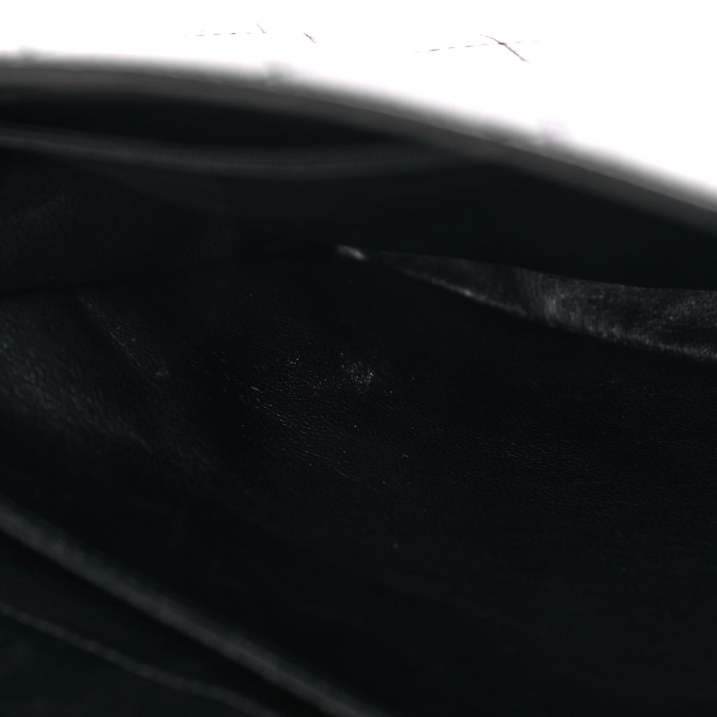 Lambskin Stitched Shoulder Bag Black