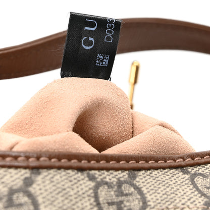 Gucci GG Supreme Monogram Azalea Calfskin Web Mini Jackie 1961 Hobo Beige Ebony Brown Sugar 7 of 10