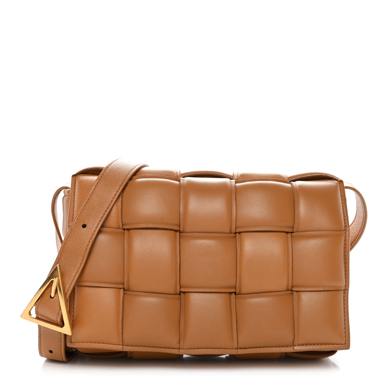 Bottega Veneta Nappa Maxi Intreccio Padded Cassette Crossbody Bag Caramel 1 of 9