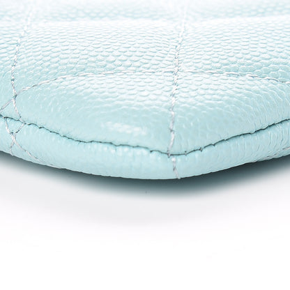 Chanel Caviar Quilted Small Cosmetic Case Light Blue 9 of 9