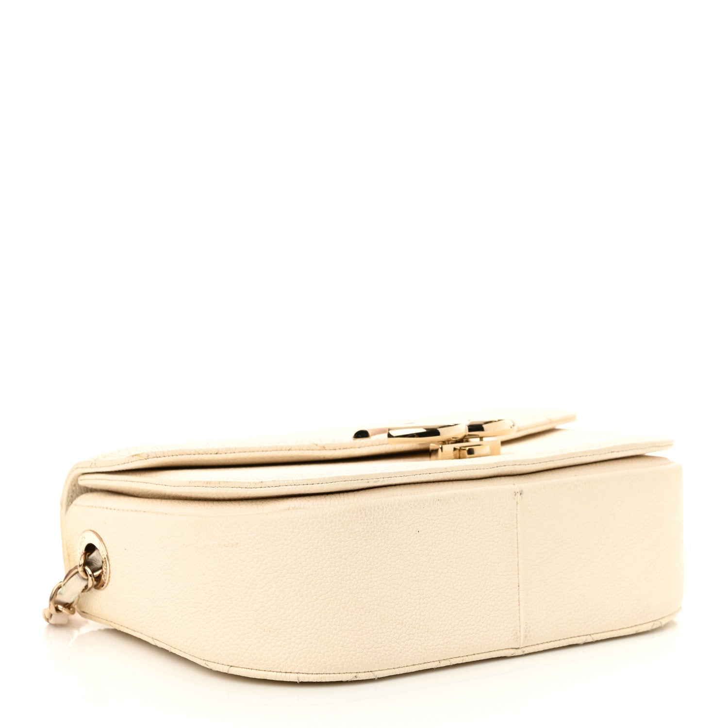 Chanel Grained Calfskin Quilted Small Cuba Top Handle Flap White 4 of 14