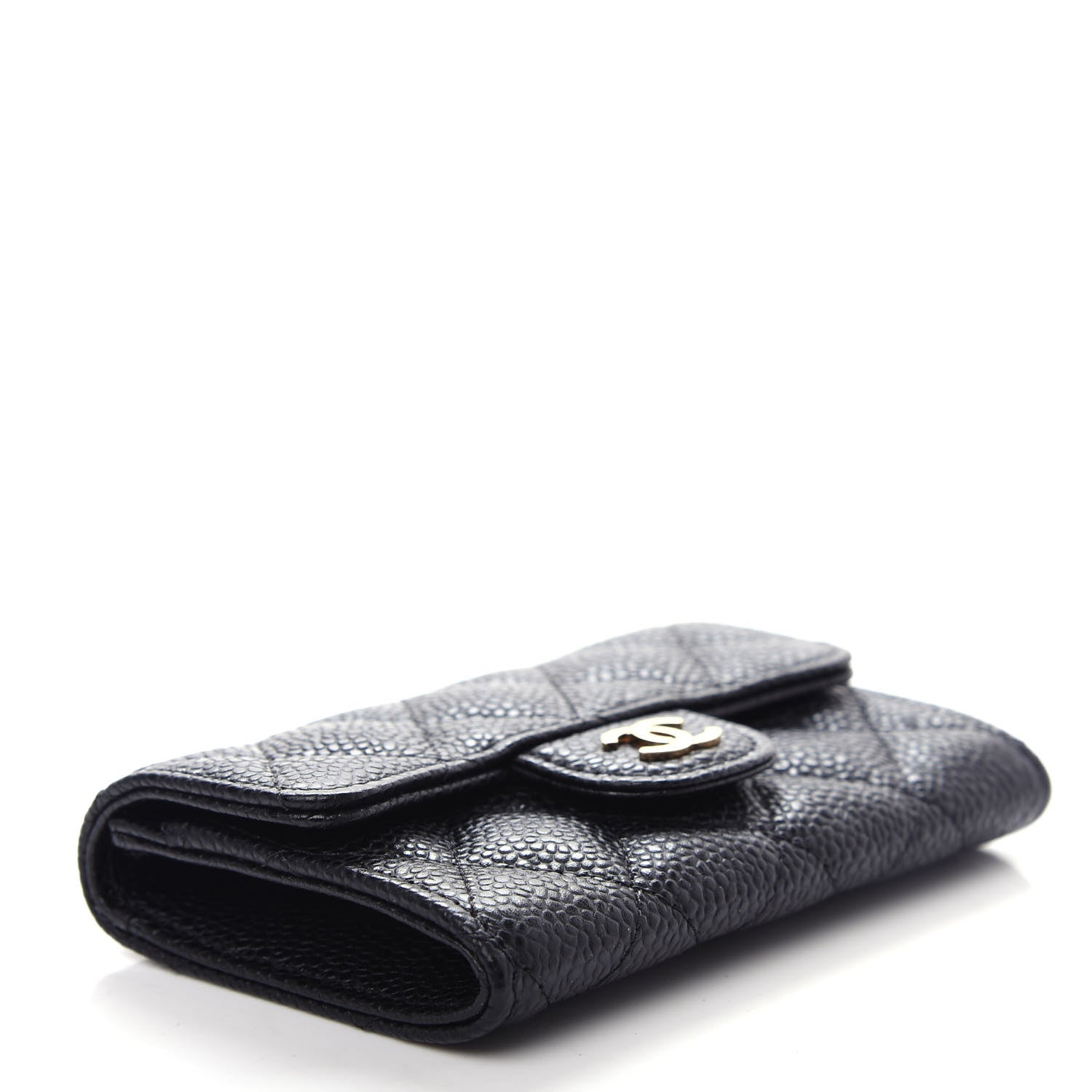 Chanel Caviar Quilted Flap Card Holder Wallet Black 4 of 9