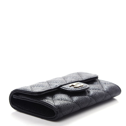 Chanel Caviar Quilted Flap Card Holder Wallet Black 4 of 9