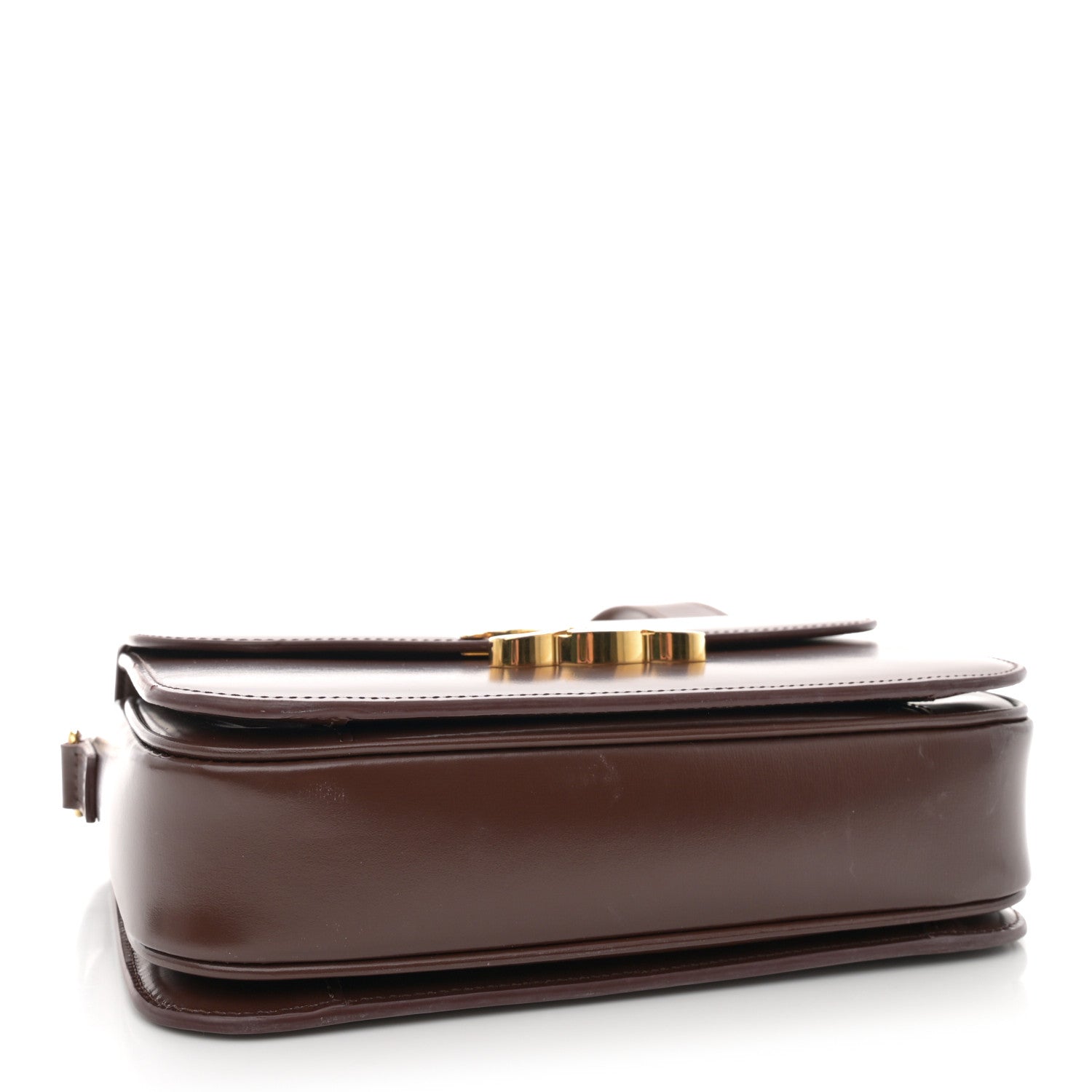 Celine Shiny Calfskin Medium Triomphe Chestnut 4 of 11