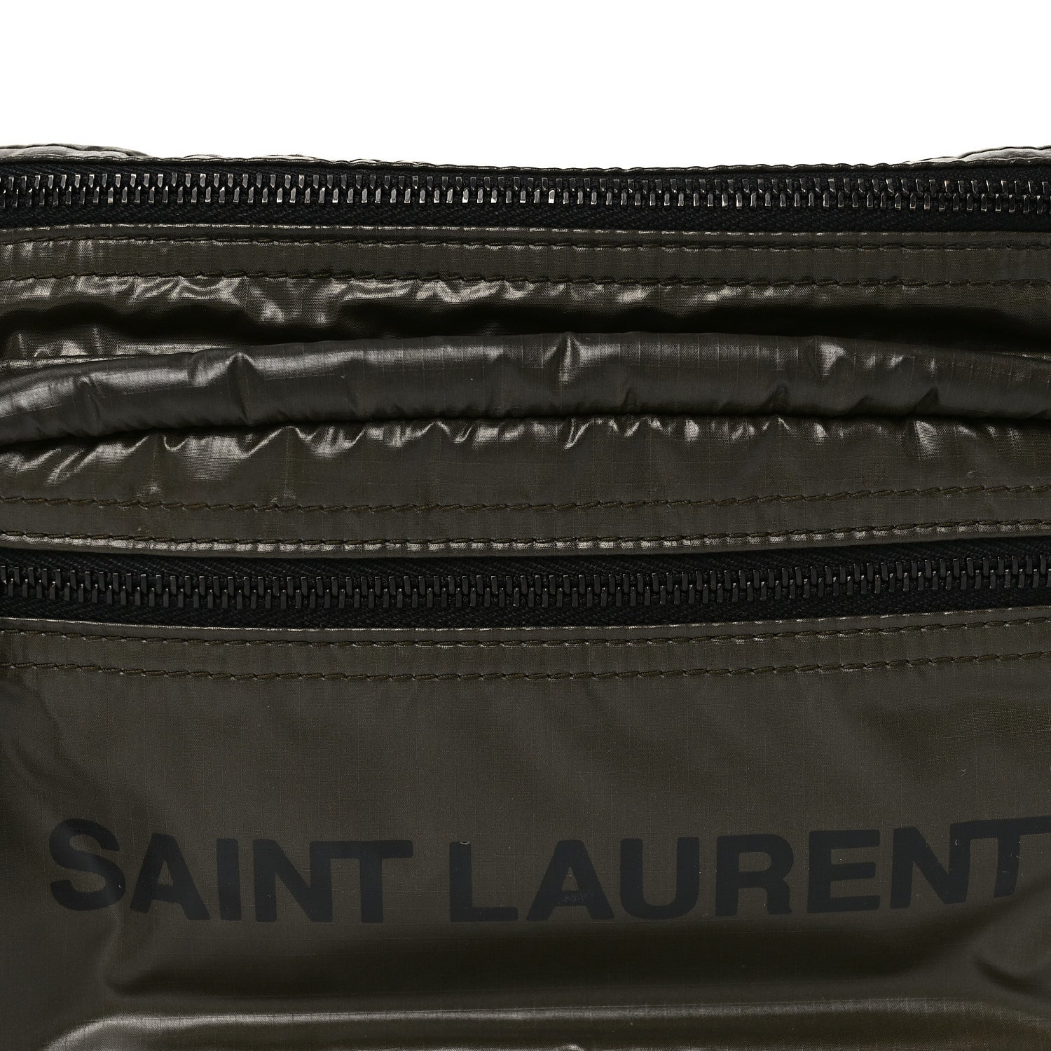 Saint Laurent Nylon Logo Nuxx Body Belt Bag Green 6 of 9