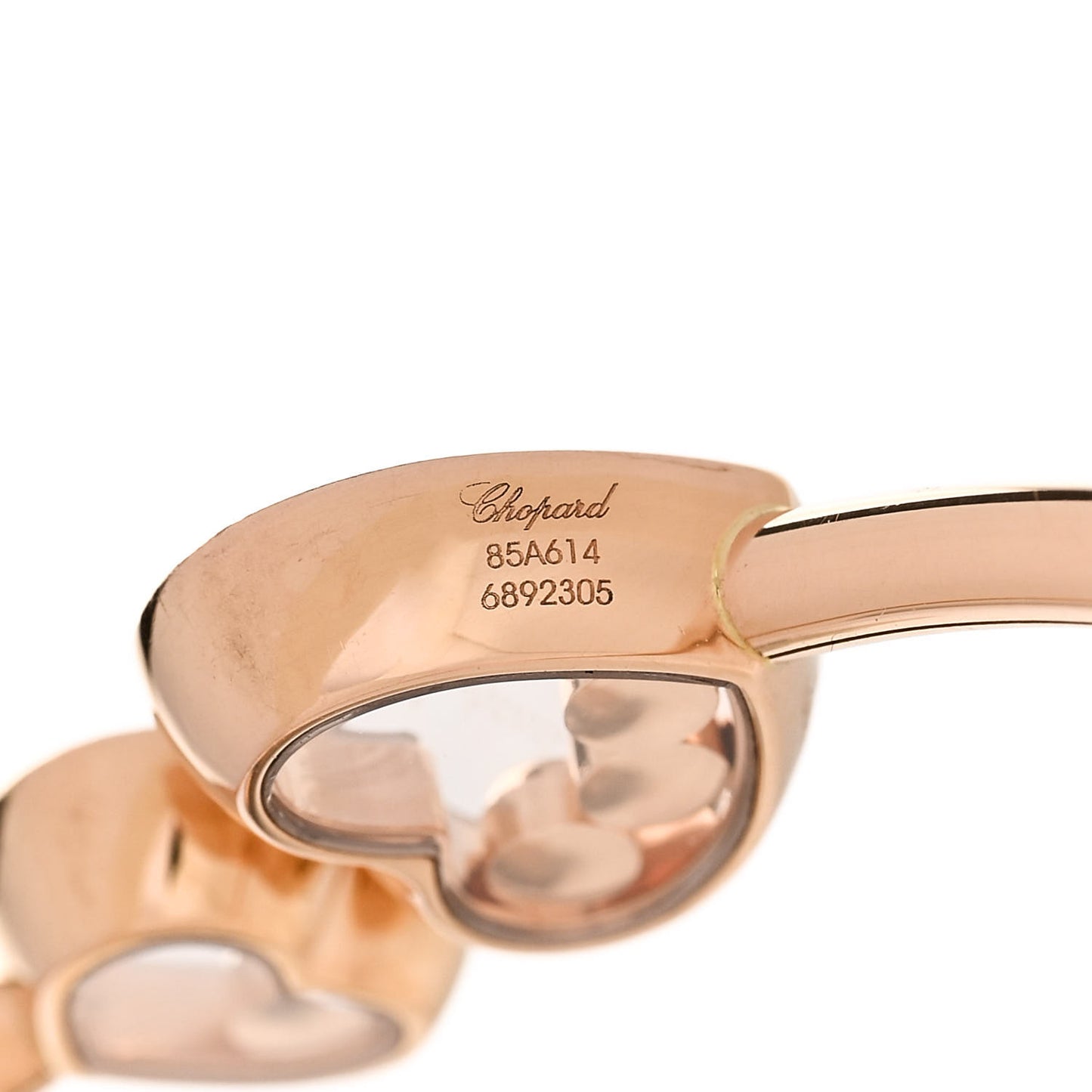 18K Rose Gold Diamond Happy Sport Bangle Bracelet