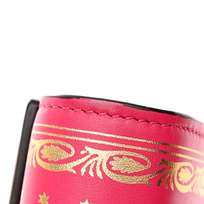 Gucci X SEGA Calfskin GUCCY Stars Chain Wallet Violet Fuxia Gold 17 of 17