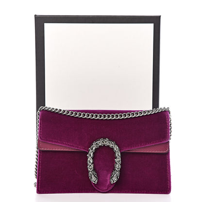 Gucci Velvet Super Mini Dionysus Shoulder Bag Fuchsia Violet Cyclamen 15 of 15