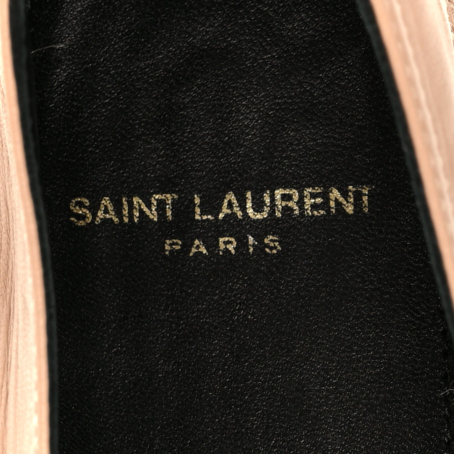 Saint Laurent Lambskin Monogram Espadrilles 37.5 Nude 7 of 9