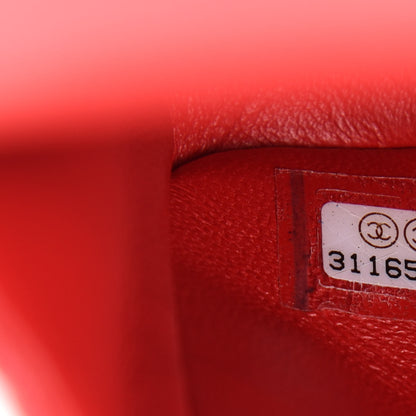 Chanel Iridescent Caviar Quilted Medium Double Flap Red 9 of 11