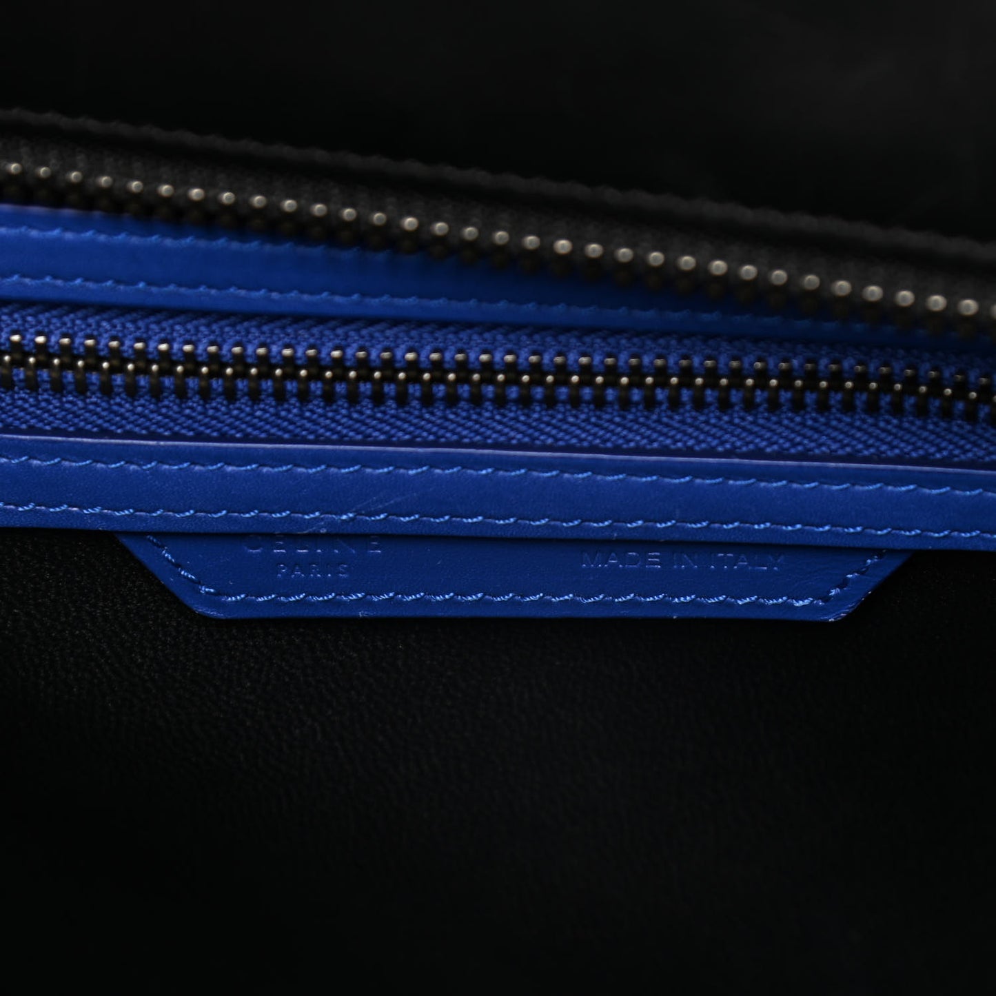 Canvas Smooth Calfskin Nano Tri-Color Luggage Natural Blue