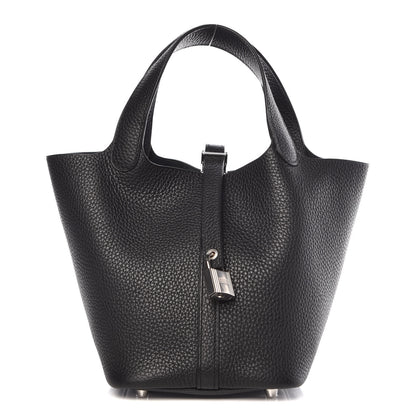 Hermes Taurillon Clemence Picotin Lock 18 PM Black 1 of 8
