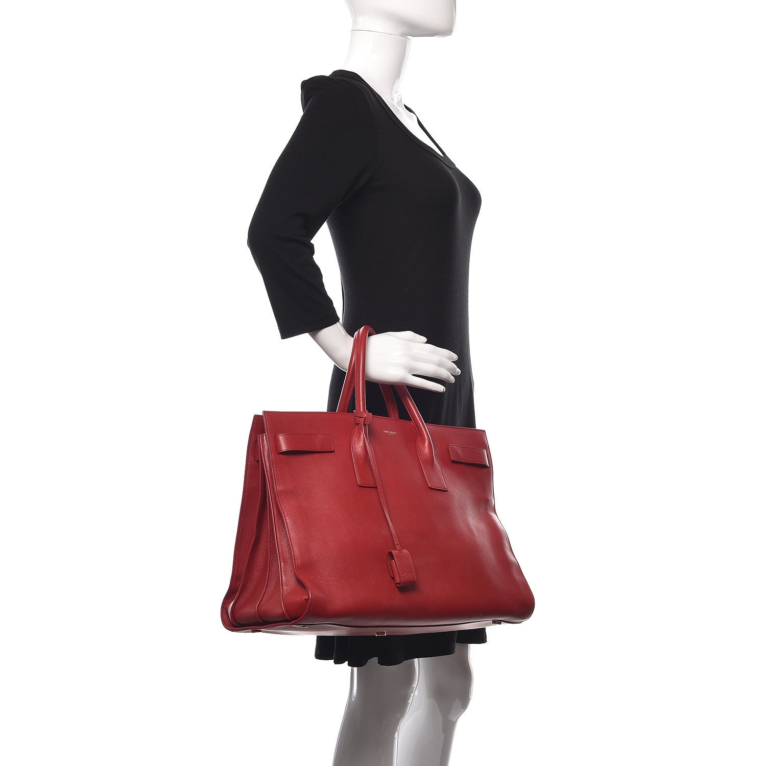 Saint Laurent Calfskin Large Sac de Jour Carryall Rouge Orient 2 of 12