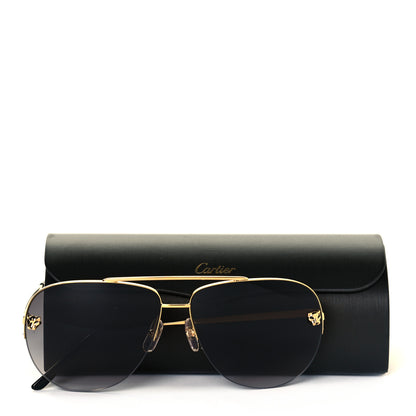 Cartier Panthere De Cartier Aviator Sunglasses Gold 7 of 7