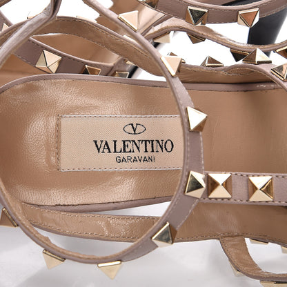Valentino Garavani Nappa Rockstud Ankle Strap Pumps 36 Black Poudre 7 of 8