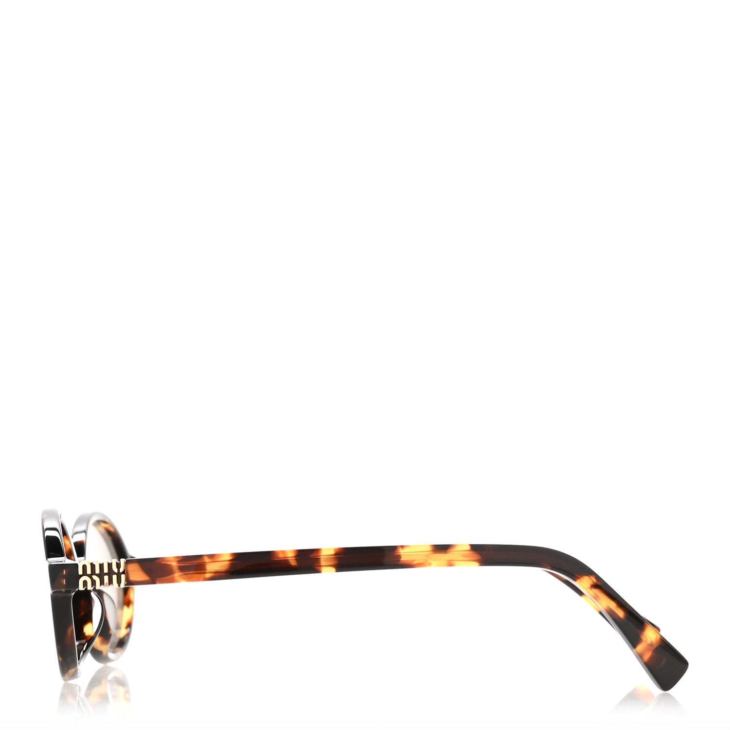 Miu Miu Acetate Oval Regard Sunglasses SMU04Z Tortoise 3 of 8