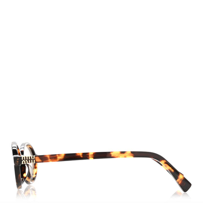Miu Miu Acetate Oval Regard Sunglasses SMU04Z Tortoise 3 of 8