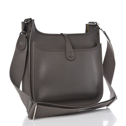 Hermes Taurillon Clemence Evelyne III PM Etain 3 of 11