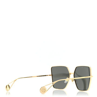 Gucci Square Frame GG0436S Sunglasses Black Gold 4 of 8
