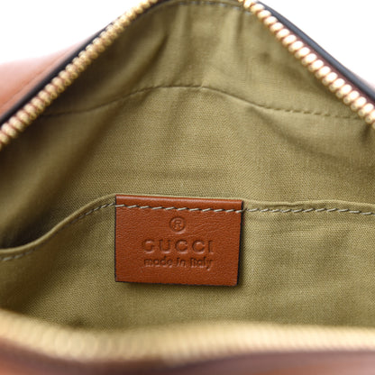 Gucci Vintage Canvas Web Shoulder Bag Sand Cuir 8 of 10