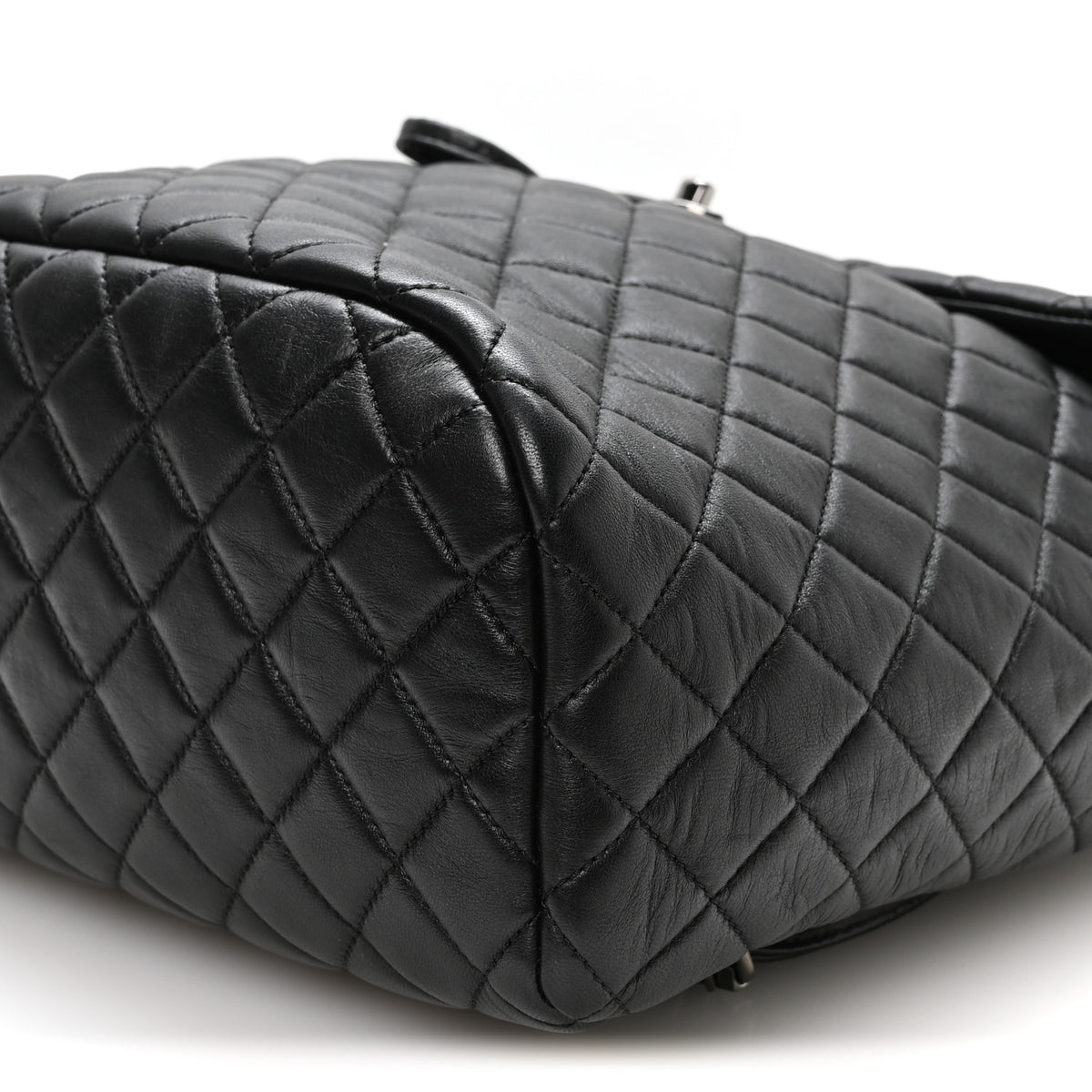 Lambskin Quilted Large Urban Spirit Backpack Black