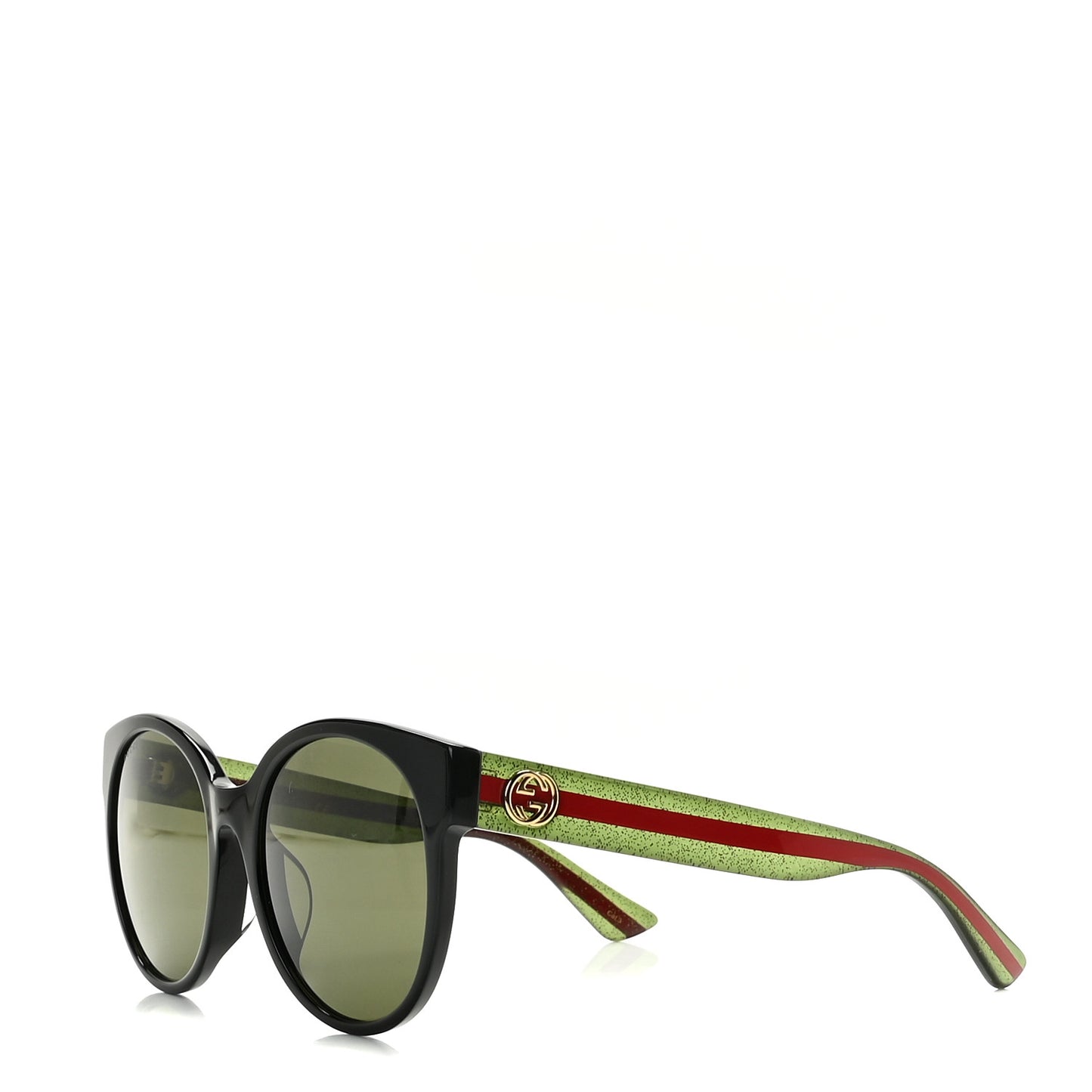 Acetate Round Web Sunglasses GG 0035S Black