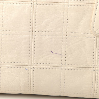 Chanel Lambskin Square Stitched Lax Large Tote White 6 of 9