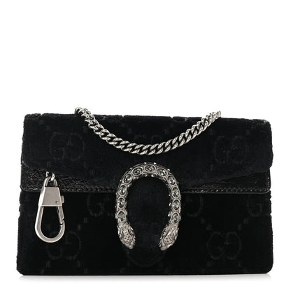 Gucci Velvet Super Mini Dionysus Shoulder Bag Black 1 of 11