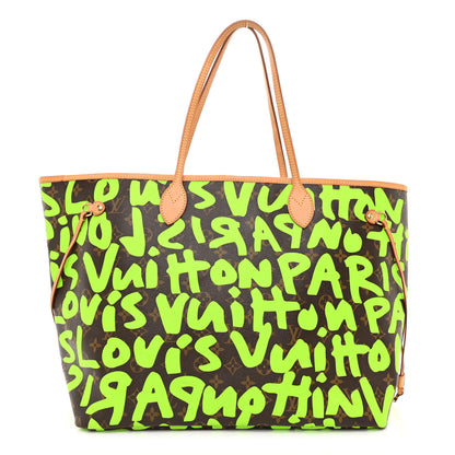 Louis Vuitton Monogram Graffiti Neverfull GM Green 1 of 10