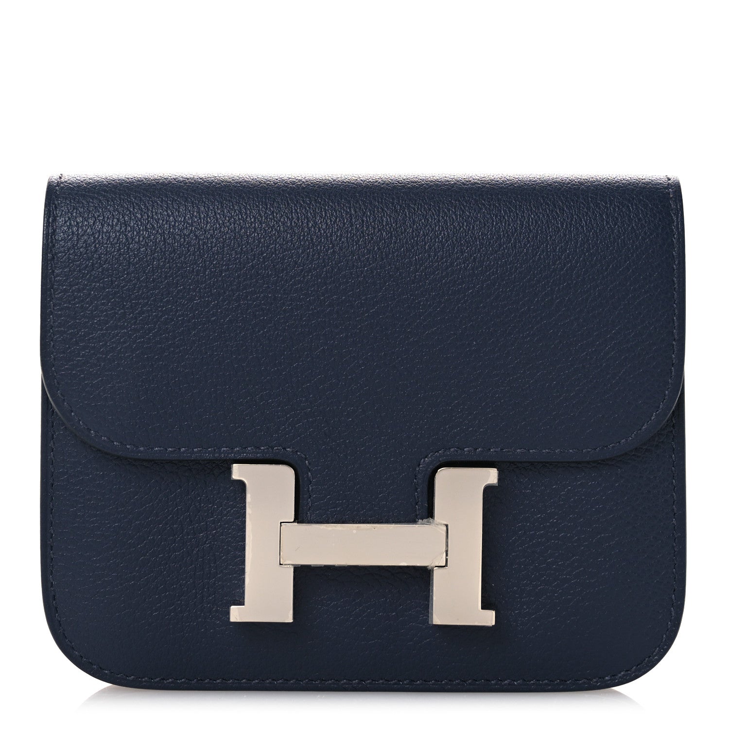 Hermes Evercolor Constance Slim Wallet Bleu Nuit 1 of 10