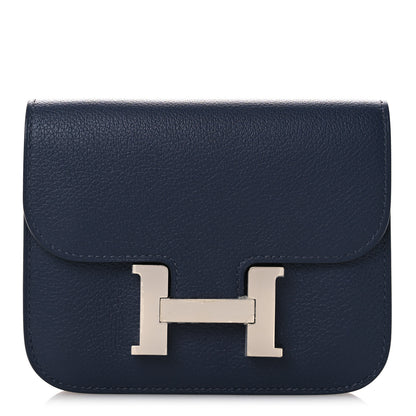 Hermes Evercolor Constance Slim Wallet Bleu Nuit 1 of 10