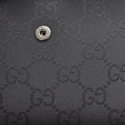 Gucci Monogram Nylon Leather Continental Wallet Black 8 of 8