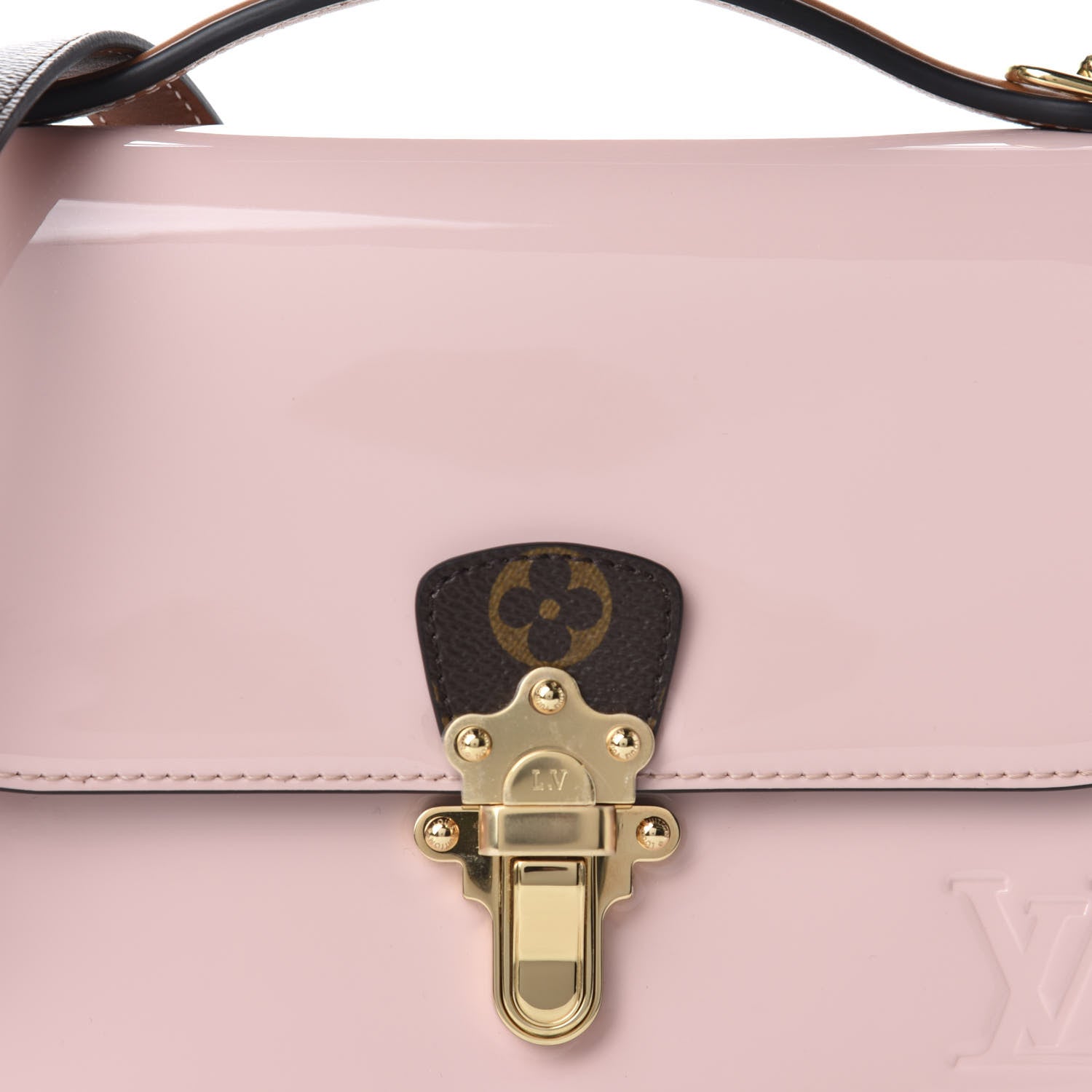 Louis Vuitton Patent Calfskin Monogram Cherrywood BB Rose Ballerine 10 of 10